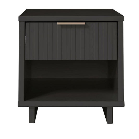Granville Modern Nightstand 1.0 with 1 Full Extension Drawers in Dark Grey