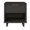 Granville Modern Nightstand 1.0 with 1 Full Extension Drawers in Dark Grey