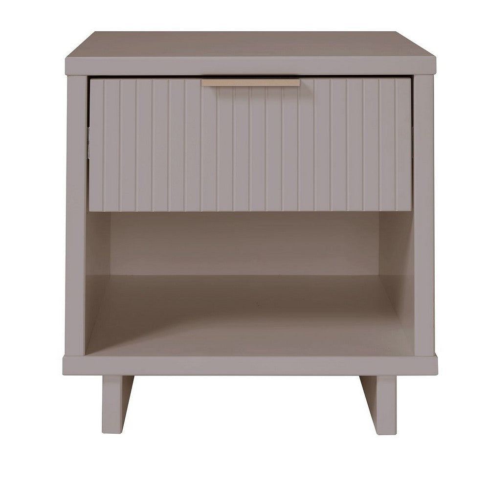 Granville Modern Nightstand 1.0 with 1 Full Extension Drawers in Light Grey