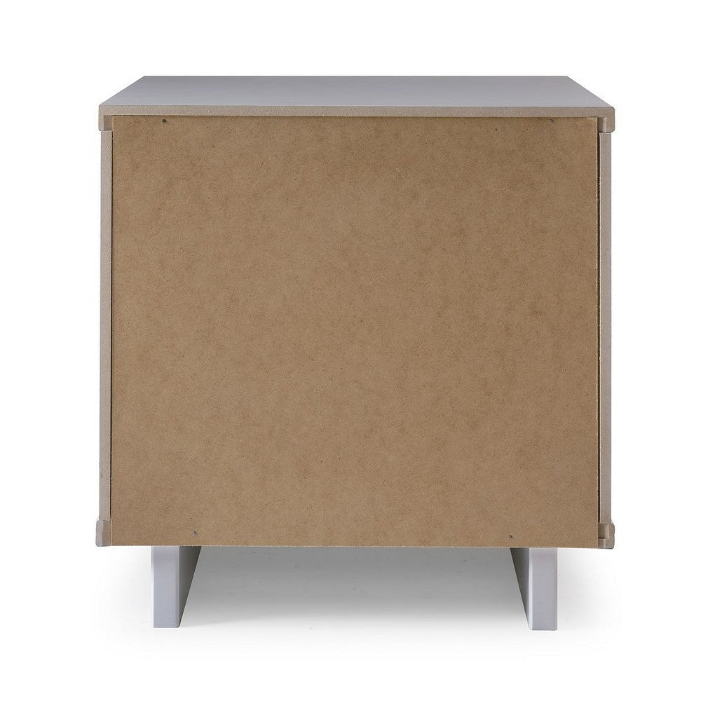 Granville Modern Nightstand 2.0 with 2 Full Extension Drawers in White MHC-NS-5011