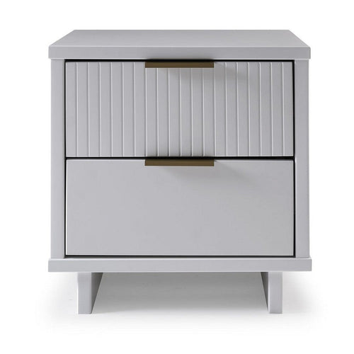 Granville Modern Nightstand 2.0 with 2 Full Extension Drawers in White