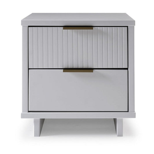 Granville Modern Nightstand 2.0 with 2 Full Extension Drawers in White