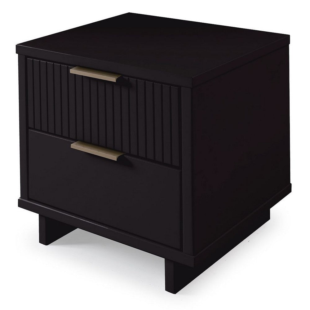 Granville Modern Nightstand 2.0 with 2 Full Extension Drawers in Black MHC-NS-5012
