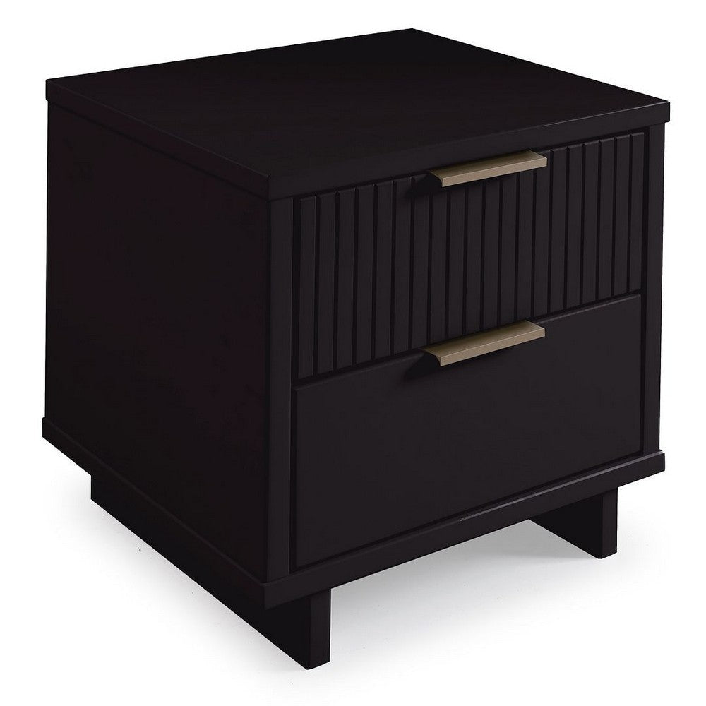 Granville Modern Nightstand 2.0 with 2 Full Extension Drawers in Black MHC-NS-5012