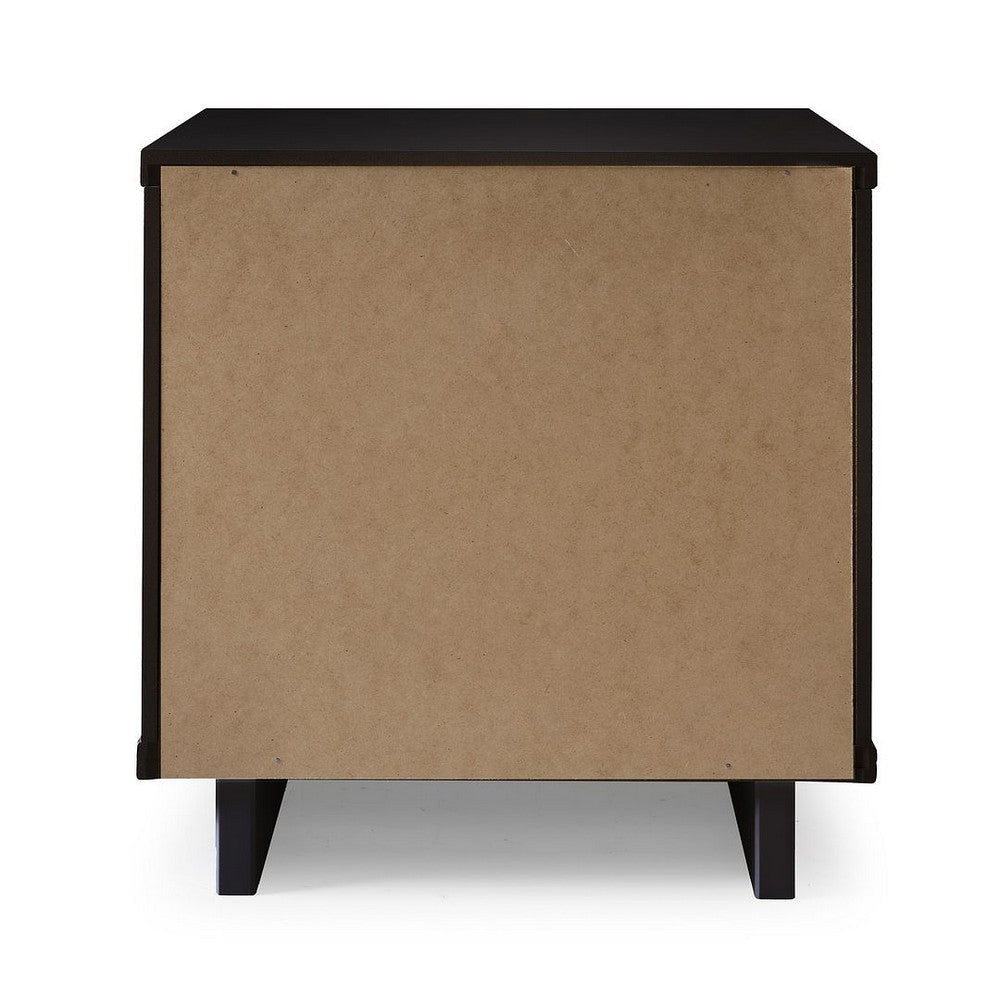 Granville Modern Nightstand 2.0 with 2 Full Extension Drawers in Black MHC-NS-5012