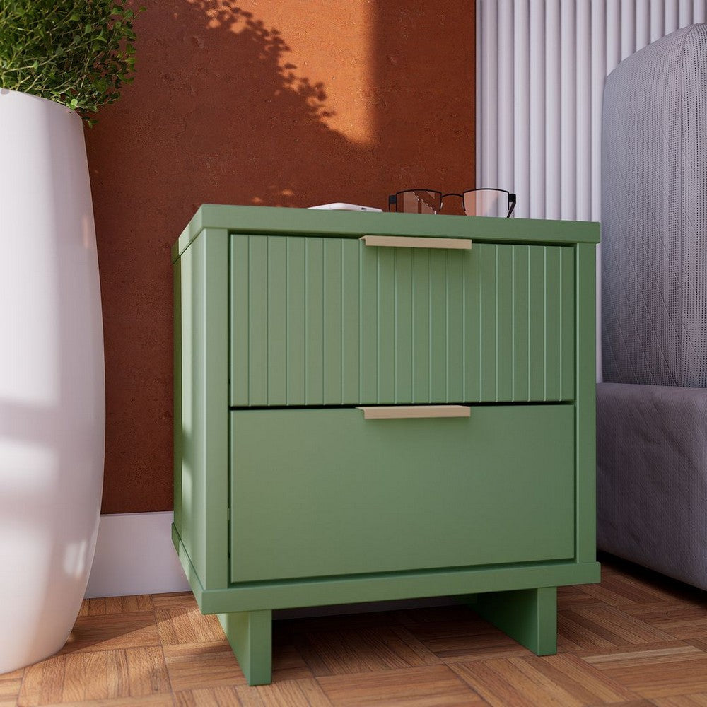 Granville Modern Nightstand 2.0 with 2 Full Extension Drawers in Sage Green MHC-NS-5013