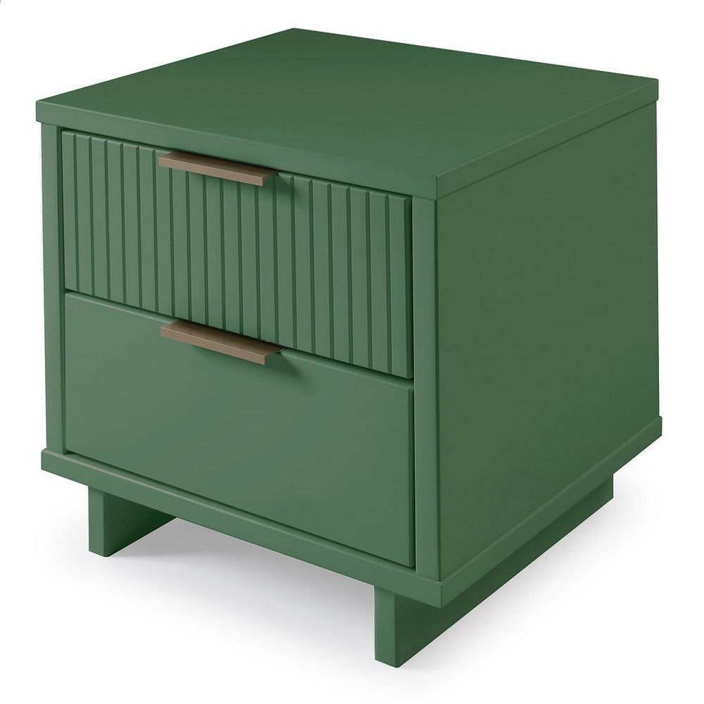 Granville Modern Nightstand 2.0 with 2 Full Extension Drawers in Sage Green MHC-NS-5013