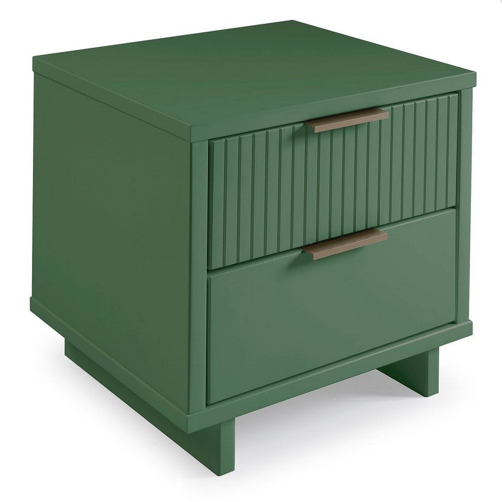 Granville Modern Nightstand 2.0 with 2 Full Extension Drawers in Sage Green MHC-NS-5013
