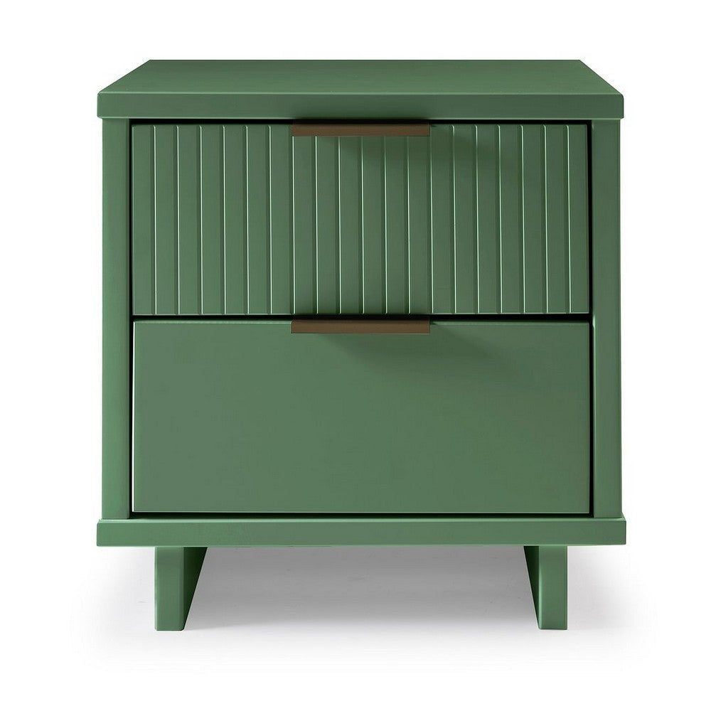 Granville Modern Nightstand 2.0 with 2 Full Extension Drawers in Sage Green