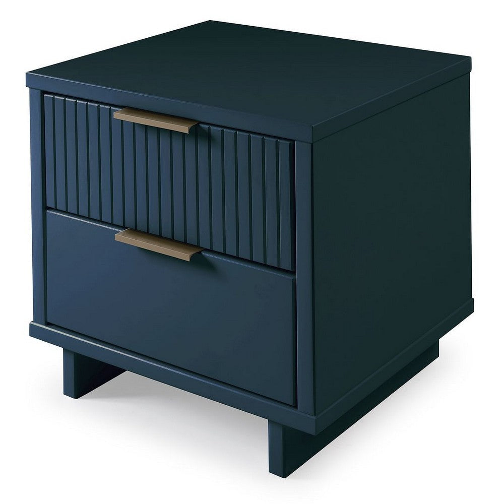 Granville Modern Nightstand 2.0 with 2 Full Extension Drawers in Midnight Blue MHC-NS-5014
