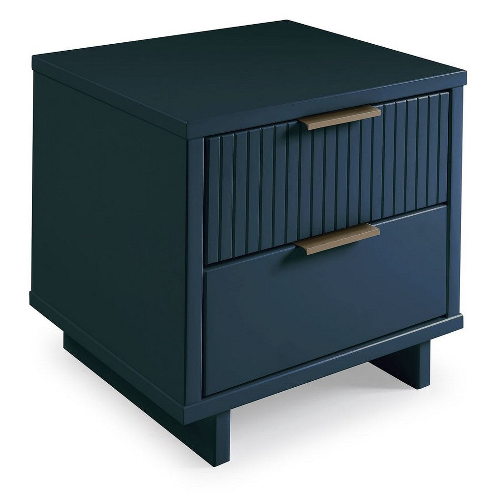 Granville Modern Nightstand 2.0 with 2 Full Extension Drawers in Midnight Blue MHC-NS-5014