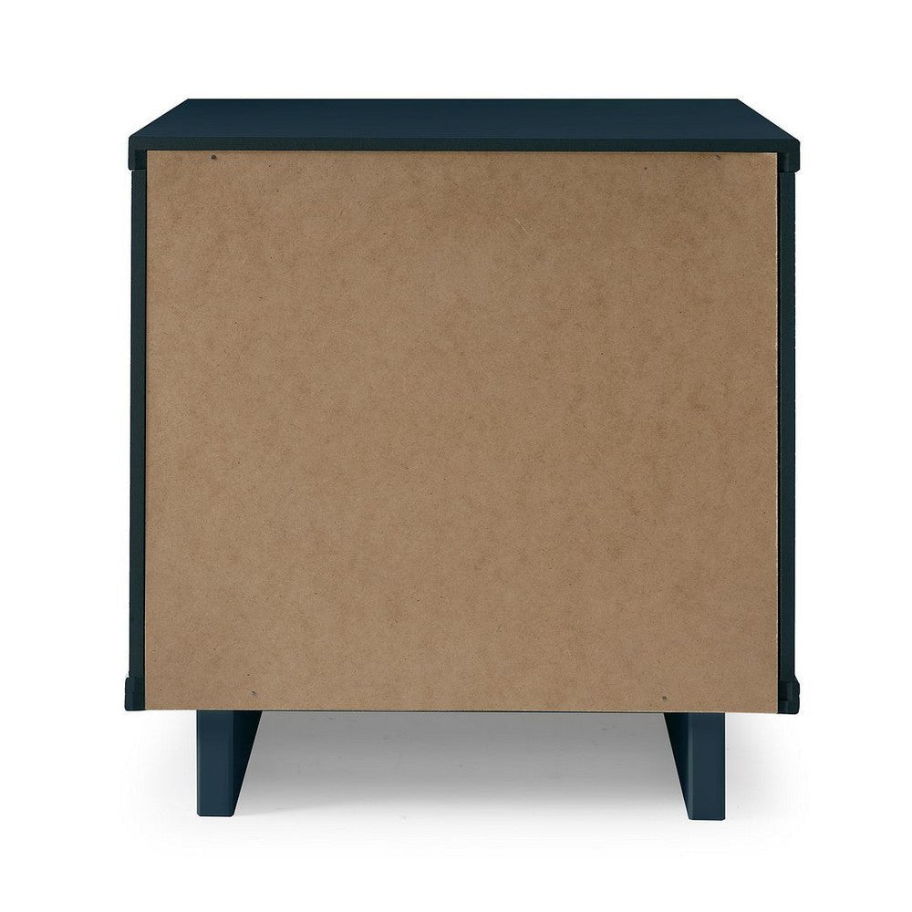 Granville Modern Nightstand 2.0 with 2 Full Extension Drawers in Midnight Blue MHC-NS-5014