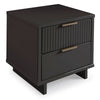 Granville Modern Nightstand 2.0 with 2 Full Extension Drawers in Dark Grey MHC-NS-5015
