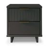 Granville Modern Nightstand 2.0 with 2 Full Extension Drawers in Dark Grey