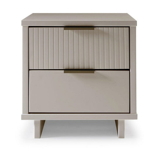 Granville Modern Nightstand 2.0 with 2 Full Extension Drawers in Light Grey