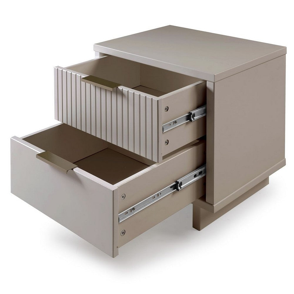 Granville Modern Nightstand 2.0 with 2 Full Extension Drawers in Light Grey MHC-NS-5016