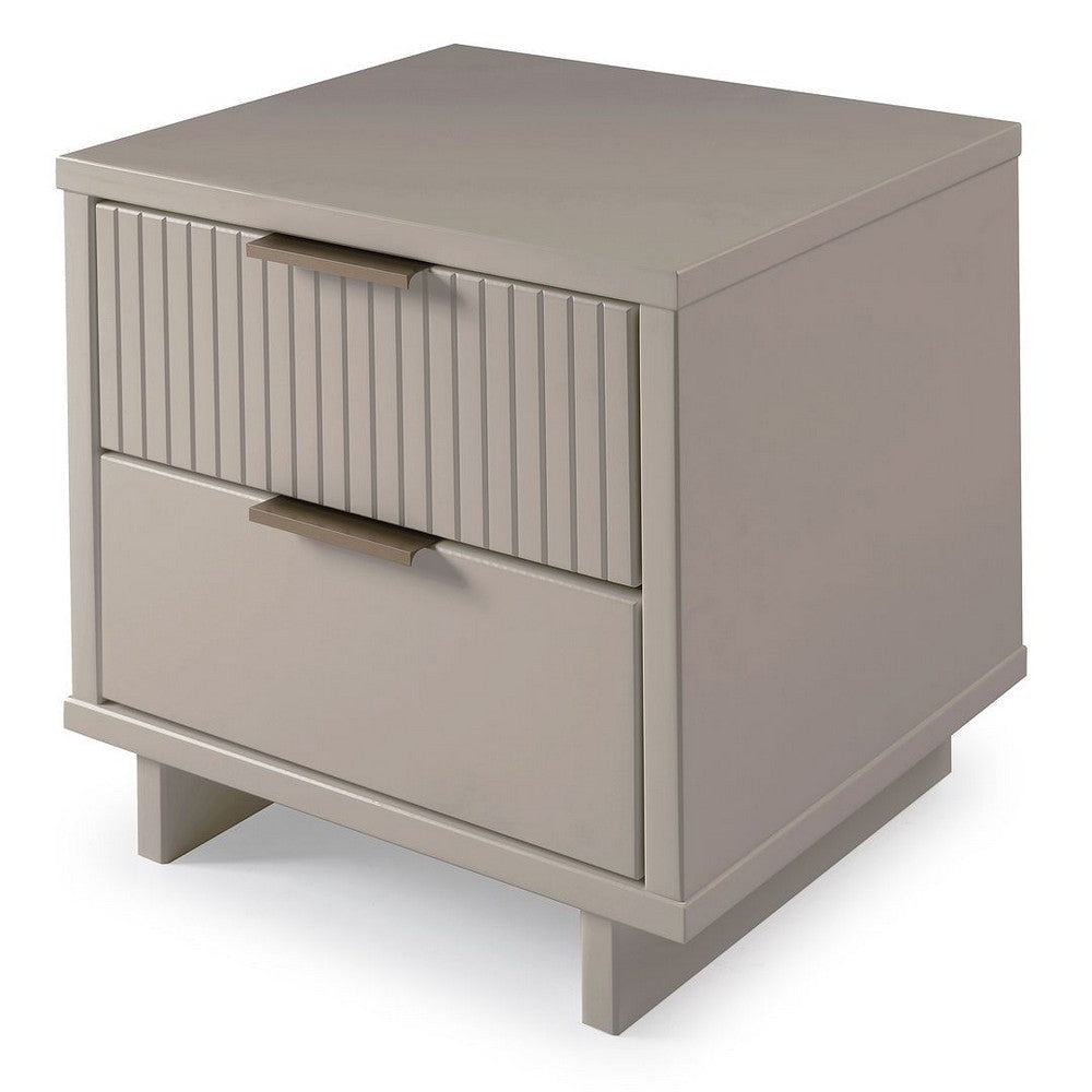 Granville Modern Nightstand 2.0 with 2 Full Extension Drawers in Light Grey MHC-NS-5016