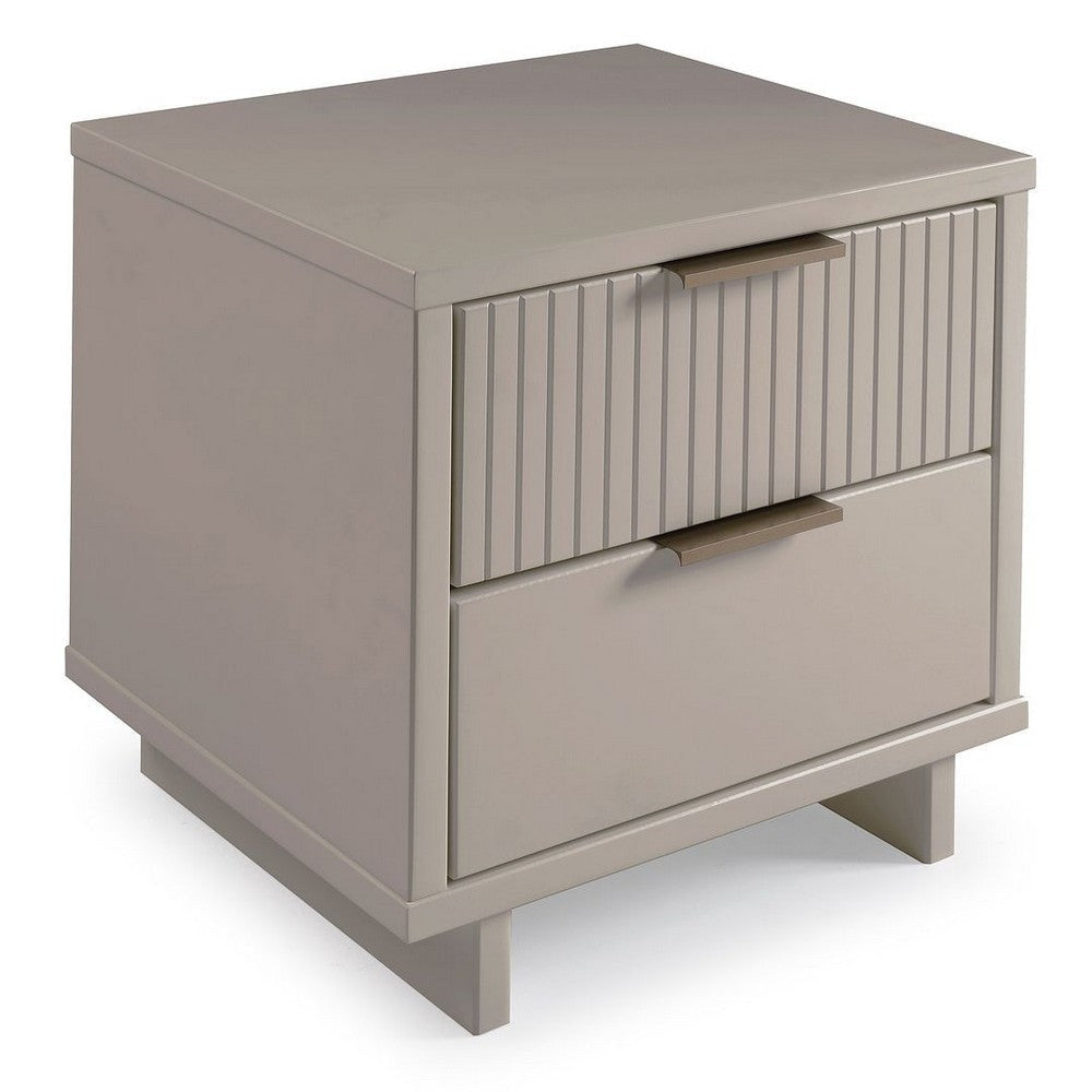 Granville Modern Nightstand 2.0 with 2 Full Extension Drawers in Light Grey MHC-NS-5016