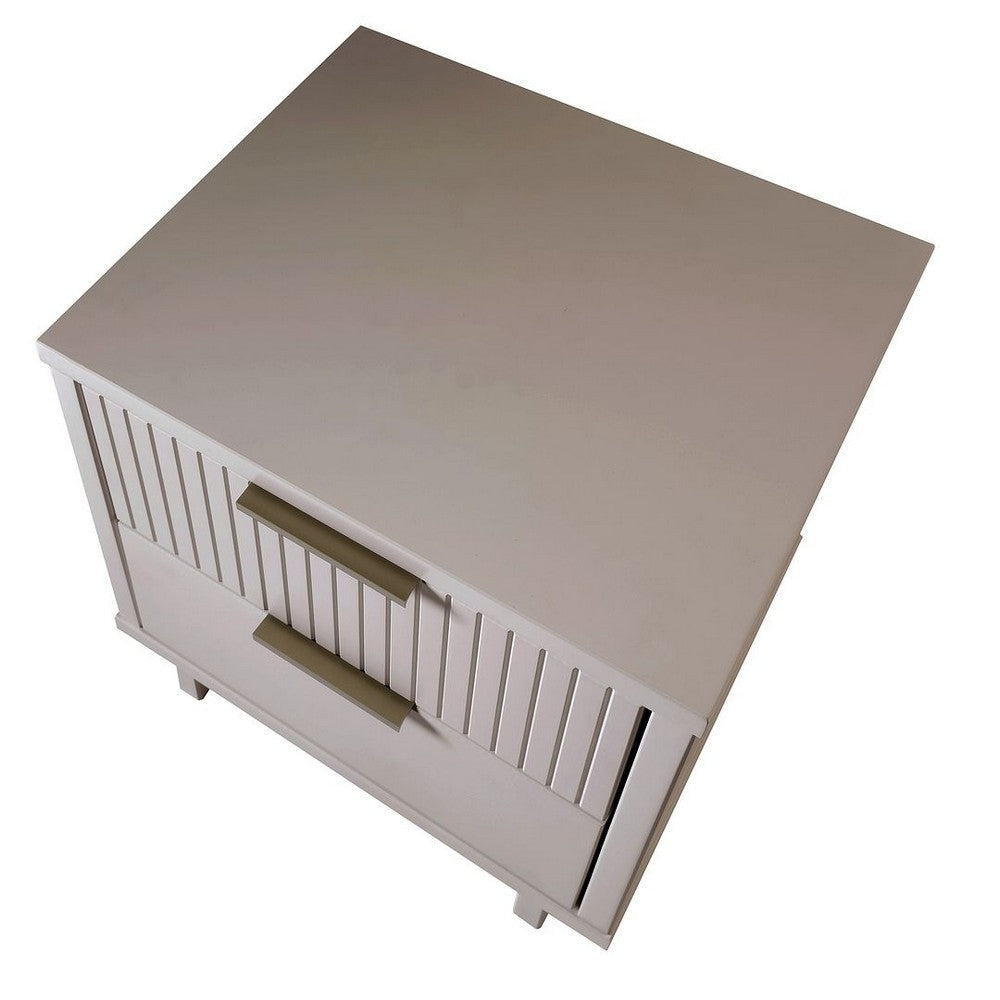 Granville Modern Nightstand 2.0 with 2 Full Extension Drawers in Light Grey MHC-NS-5016