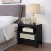 Sheridan Modern Cane Nightstand in Black MHC-NS-5GLF-BK