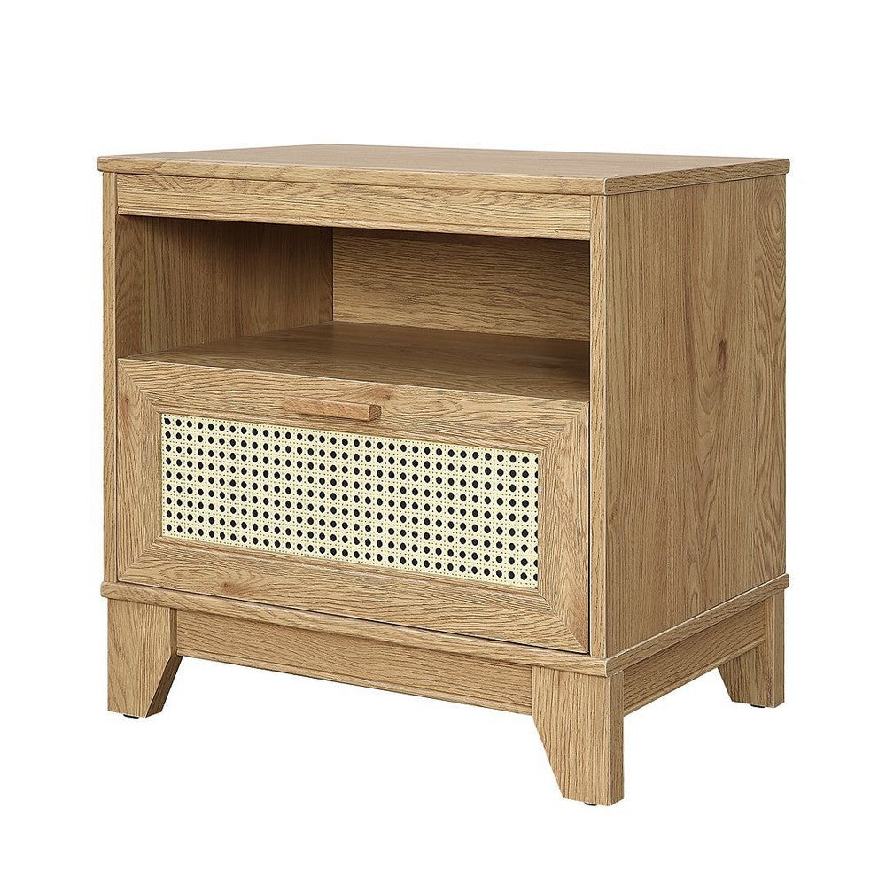 Sheridan Modern Cane Nightstand in Nature MHC-NS-5GLF-NA