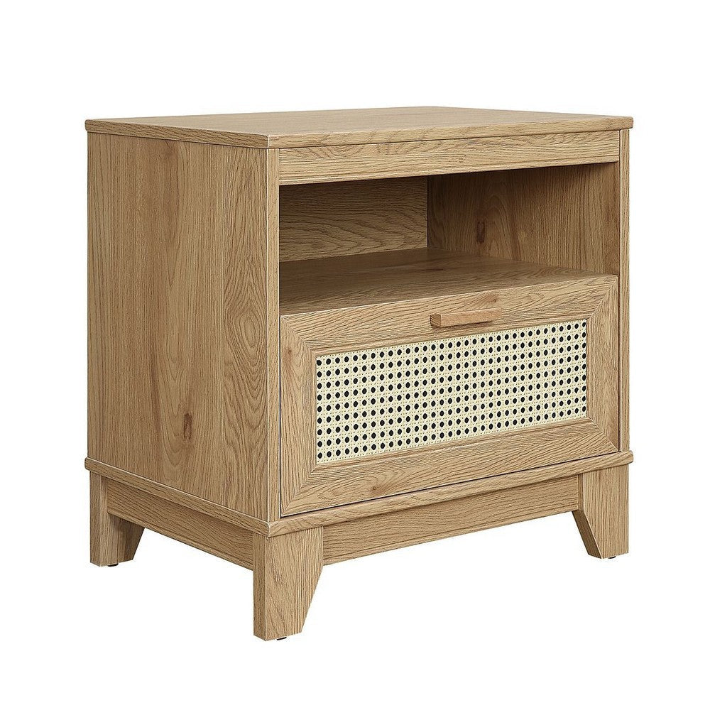 Sheridan Modern Cane Nightstand in Nature MHC-NS-5GLF-NA