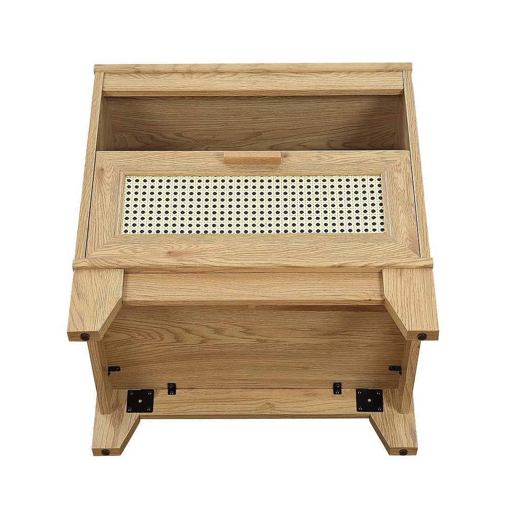 Sheridan Modern Cane Nightstand in Nature MHC-NS-5GLF-NA