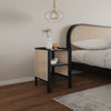Versailles End Table in Black and Natural Cane MHC-NSCA01-BK