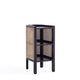 Versailles End Table in Black and Natural Cane
