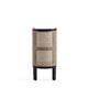 Versailles End Table in Black and Natural Cane MHC-NSCA01-BK