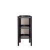 Versailles End Table in Black and Natural Cane MHC-NSCA01-BK
