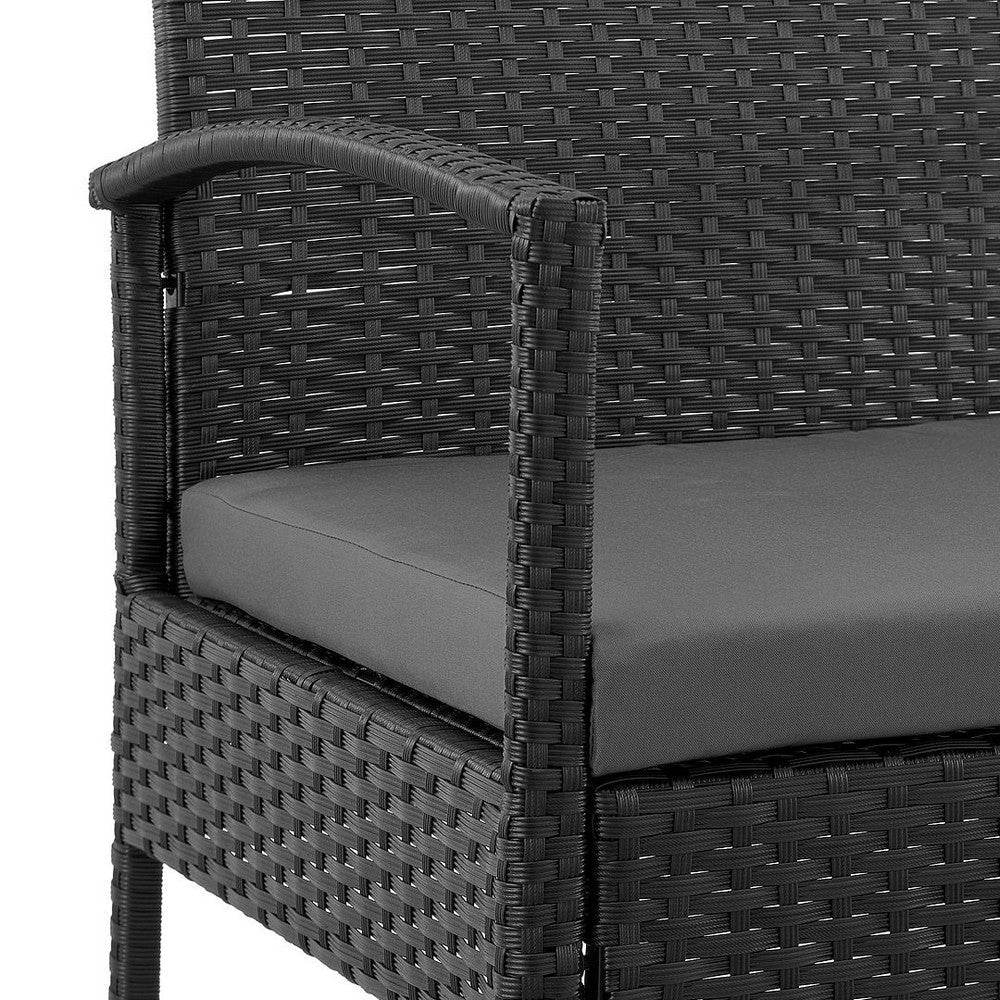 Noli Steel Rattan 3-Piece Patio Conversation Set with Cushions in Grey MHC-OD-CV006-GY