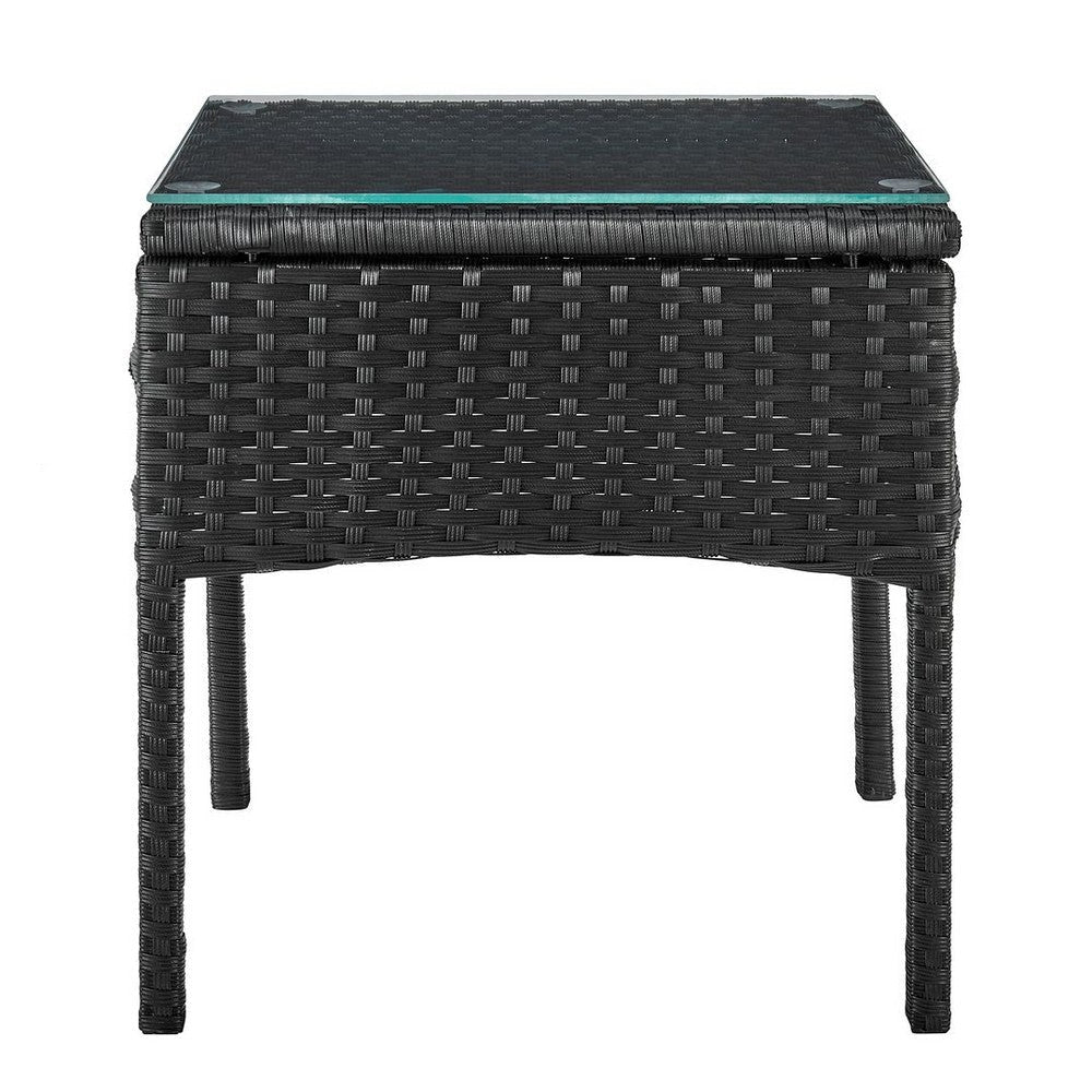 Noli Steel Rattan 3-Piece Patio Conversation Set with Cushions in Grey MHC-OD-CV006-GY
