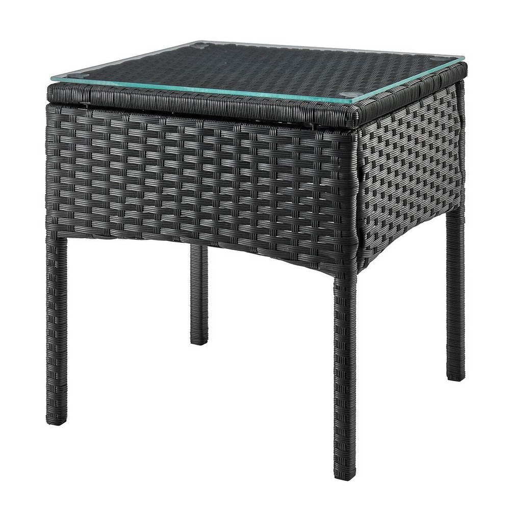 Noli Steel Rattan 3-Piece Patio Conversation Set with Cushions in Grey MHC-OD-CV006-GY