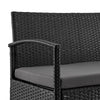 Noli Steel Rattan 4-Piece Patio Conversation Set with Cushions in Grey MHC-OD-CV007-GY
