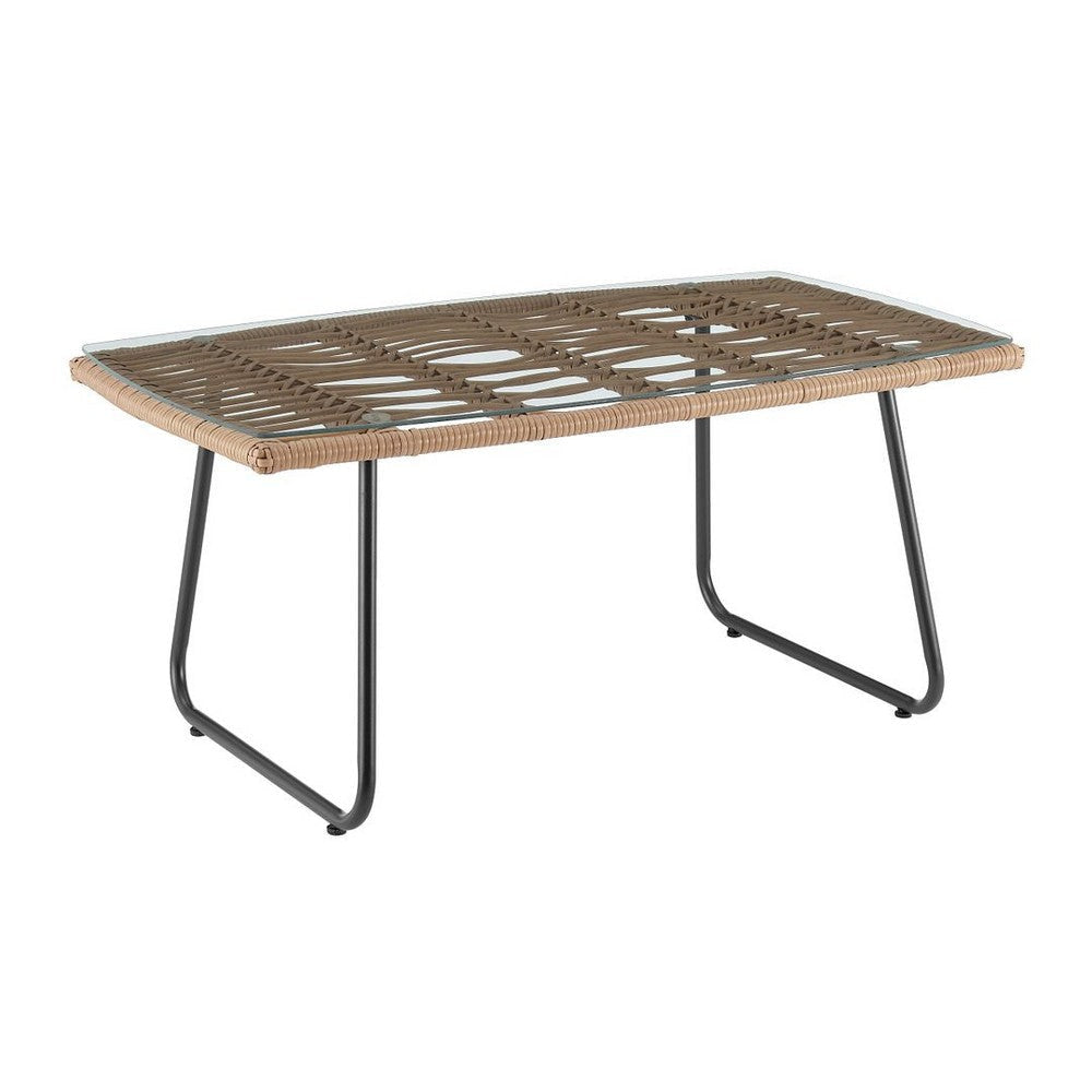 Antibes 2.0 Steel Rattan 4-Piece Patio Conversation Set with Cushions in Cream MHC-OD-CV011-CR