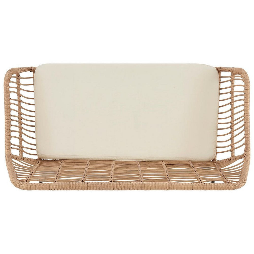 Antibes 2.0 Steel Rattan 4-Piece Patio Conversation Set with Cushions in Cream MHC-OD-CV011-CR