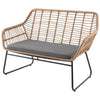 Antibes 2.0 Steel Rattan 4-Piece Patio Conversation Set with Cushions in Grey MHC-OD-CV011-GY