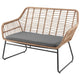 Antibes 2.0 Steel Rattan 4-Piece Patio Conversation Set with Cushions in Grey MHC-OD-CV011-GY