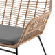 Antibes 2.0 Steel Rattan 4-Piece Patio Conversation Set with Cushions in Grey MHC-OD-CV011-GY