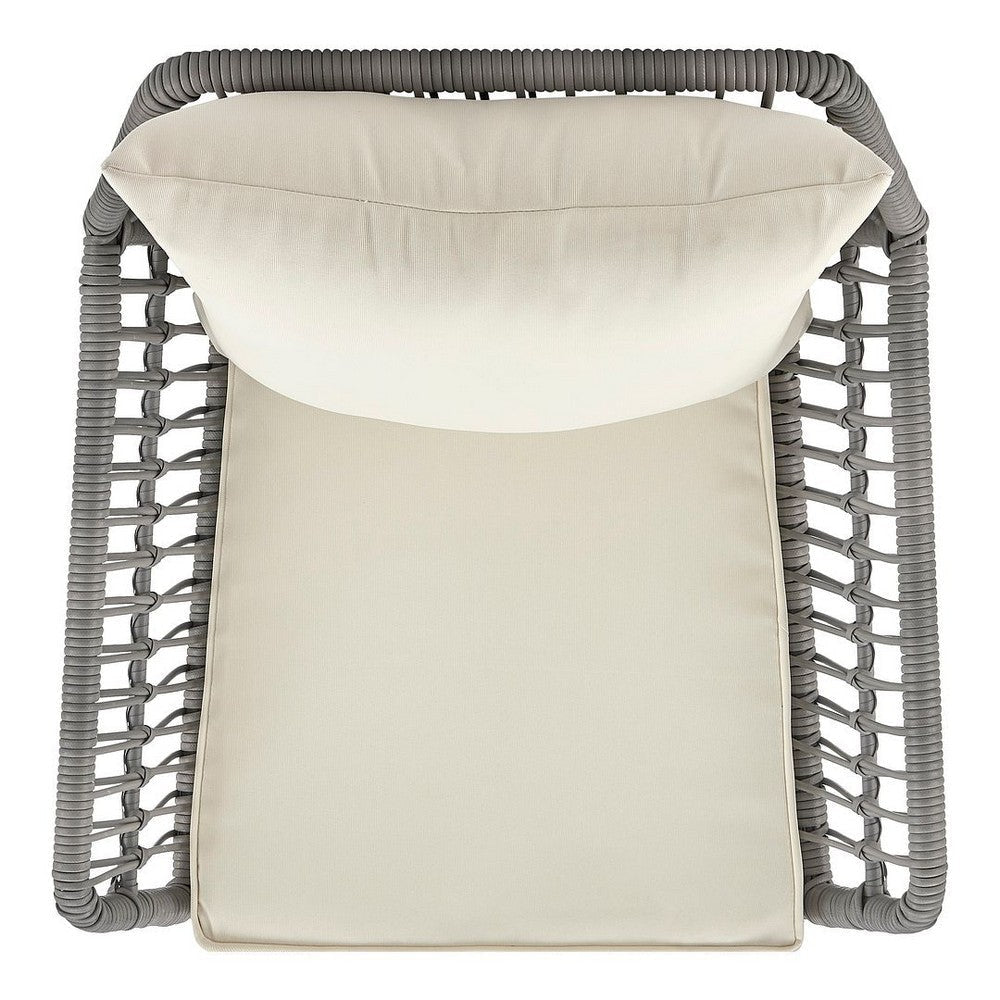 Cannes Rope Wicker 3-Piece Patio Conversation Set with Cushions in Cream MHC-OD-CV012-CR