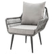 Cannes Rope Wicker 3-Piece Patio Conversation Set with Cushions in Grey MHC-OD-CV012-GY