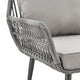 Cannes Rope Wicker 3-Piece Patio Conversation Set with Cushions in Grey MHC-OD-CV012-GY