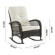 Furttuo Steel Rattan Outdoor Rocking Chair with Cushions in Cream MHC-OD-CV017-CR