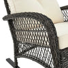 Furttuo Steel Rattan Outdoor Rocking Chair with Cushions in Cream MHC-OD-CV017-CR