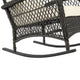 Furttuo Steel Rattan Outdoor Rocking Chair with Cushions in Cream MHC-OD-CV017-CR