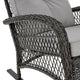 Furttuo Steel Rattan Outdoor Rocking Chair with Cushions in Grey MHC-OD-CV017-GY