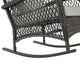Furttuo Steel Rattan Outdoor Rocking Chair with Cushions in Grey MHC-OD-CV017-GY