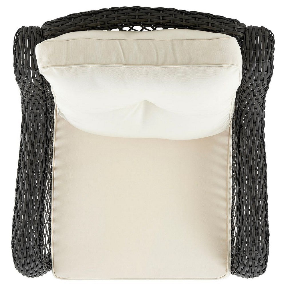 Fruttuo Swivel Steel Rattan 3-Piece Patio Conversation Set with Cushions in Cream MHC-OD-CV018-CR