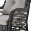 Fruttuo Swivel Steel Rattan 3-Piece Patio Conversation Set with Cushions in Grey MHC-OD-CV018-GY